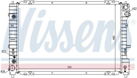 Радіатор охолодження двигуна nissens 62003