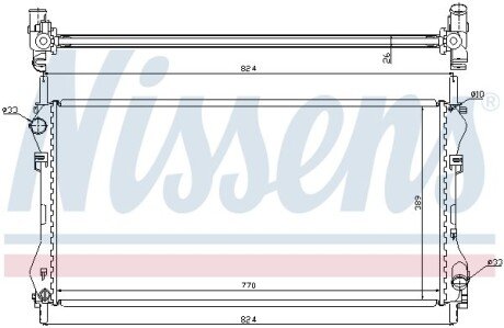 Радиатор охлаждения двигателя nissens 62046A на Форд Транзит 5