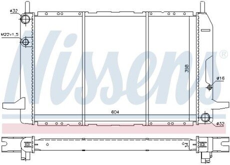 Радиатор охлаждения двигателя nissens 62213