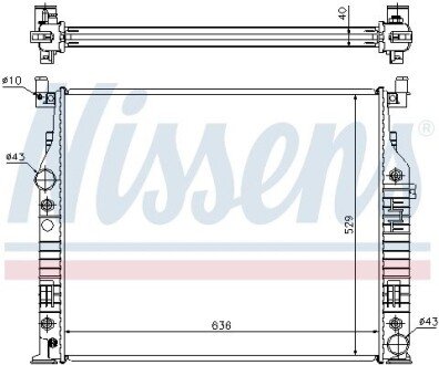 Радиатор охлаждения двигателя nissens 62576A