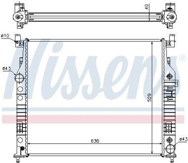 Радиатор охлаждения двигателя nissens 62577A