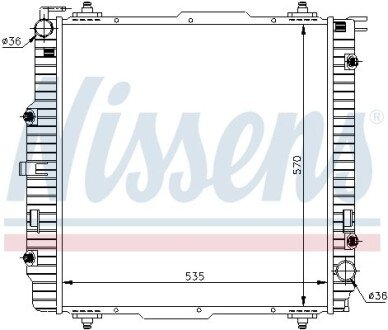 Радиатор охлаждения двигателя nissens 62599A