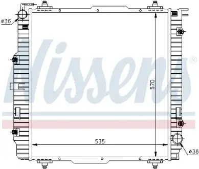 Радіатор охолодження двигуна Nissens 62599A
