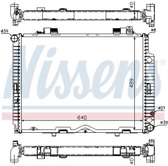 Радиатор охлаждения двигателя nissens 62611A