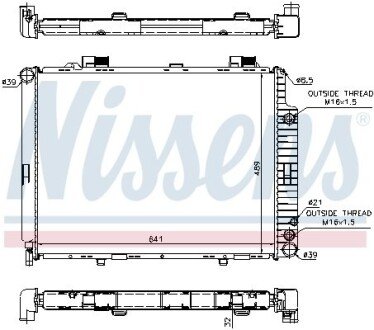 Радіатор охолодження двигуна nissens 62691A