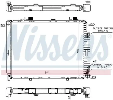Радиатор охлаждения двигателя nissens 62691A Мерседес W210
