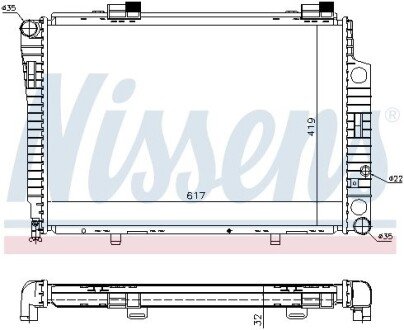 Радиатор охлаждения двигателя nissens 62750A