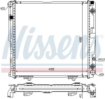 Радиатор охлаждения двигателя nissens 62763A Мерседес W124