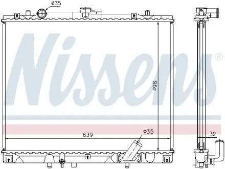 Радиатор охлаждения двигателя nissens 62895A Митсубиси L200