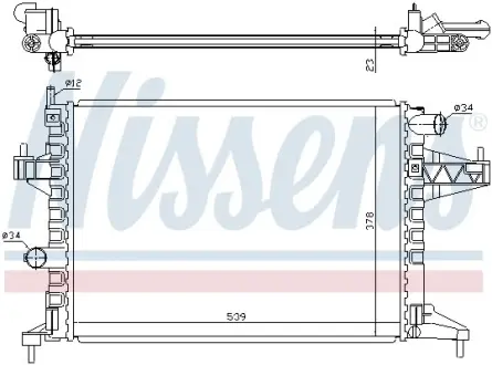 Радіатор охолодження двигуна Nissens 63008