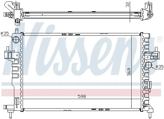 Радиатор охлаждения двигателя nissens 63009A