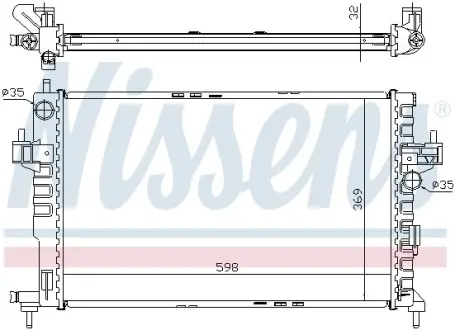 Радіатор охолодження двигуна Nissens 63009A