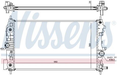 Радиатор охлаждения двигателя nissens 630723