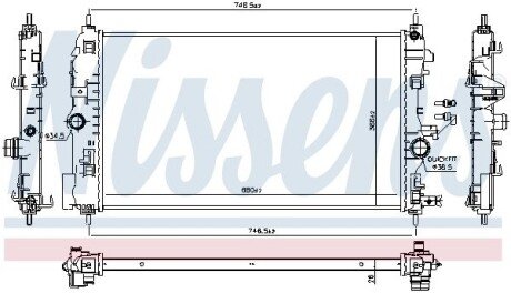 Радиатор охлаждения двигателя nissens 630763