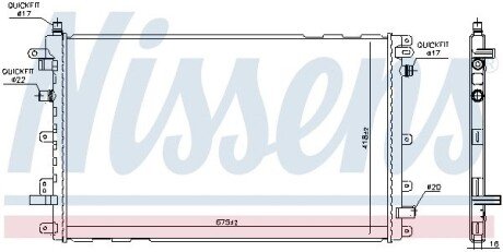 Радіатор охолодження двигуна nissens 630772