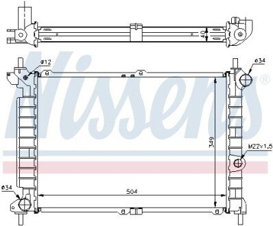 Радиатор охлаждения двигателя nissens 63291A