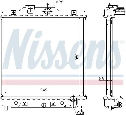 Радіатор охолодження двигуна Nissens 63310A (фото 1)