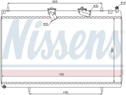 Радіатор охолодження двигуна Nissens 63619