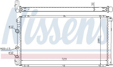 Радиатор охлаждения двигателя nissens 63936A