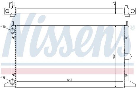 Радиатор охлаждения двигателя nissens 63993