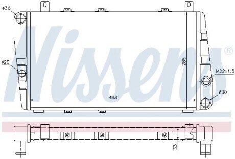Радиатор охлаждения двигателя nissens 64011