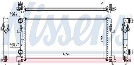 Радиатор охлаждения двигателя nissens 64106