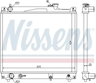 Радіатор охолодження двигуна Nissens 64159