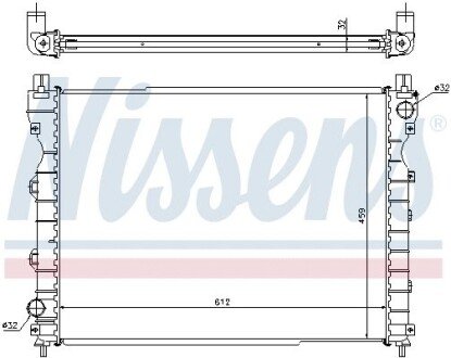 Радіатор охолодження двигуна nissens 64310A