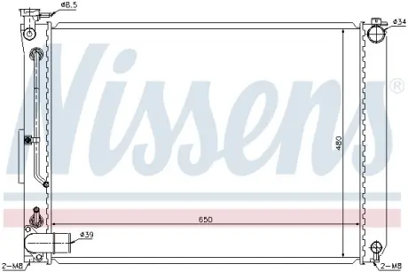 Радиатор охлаждения двигателя nissens 646866