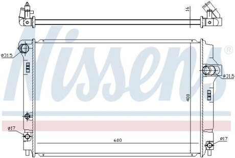 Радіатор охолодження двигуна nissens 646873