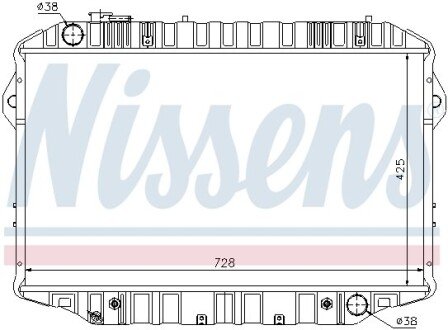 Радіатор охолодження двигуна nissens 64861 на Тойота Ленд крузер 80