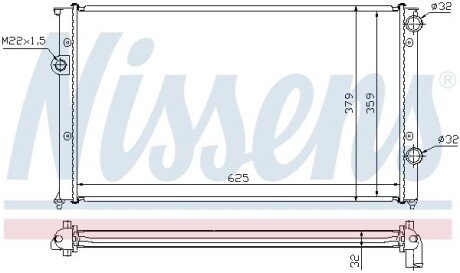 Радиатор охлаждения двигателя nissens 65243
