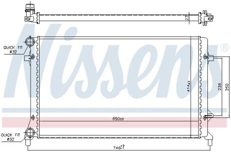 Радиатор охлаждения двигателя nissens 65277 на Фольксваген Кадди