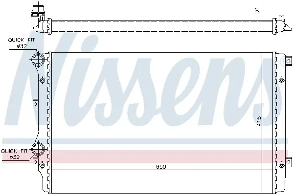 Радиатор охлаждения двигателя nissens 65280A