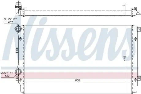 Радіатор охолодження двигуна Nissens 65280A