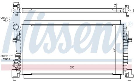 Радіатор охолодження двигуна nissens 65317 на Шкода Yeti