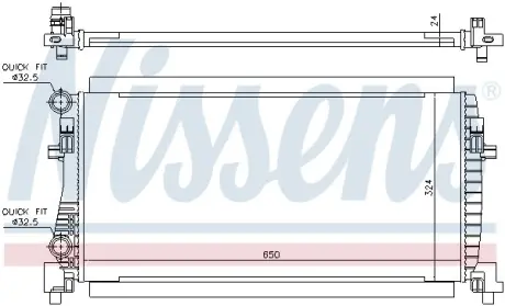 Радиатор охлаждения двигателя nissens 65317