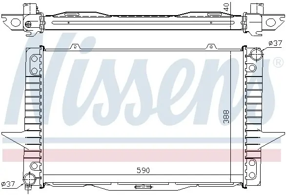 Радиатор охлаждения двигателя nissens 65536A