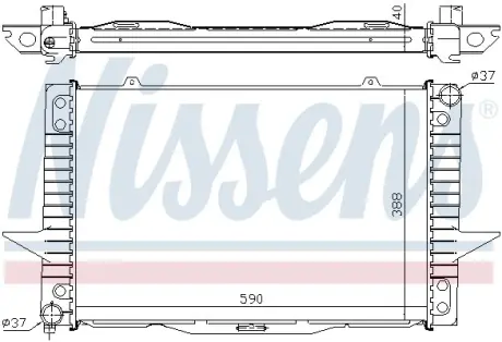 Радіатор охолодження двигуна Nissens 65536A