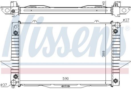 Радиатор охлаждения двигателя nissens 65539A