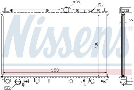 Радиатор охлаждения двигателя nissens 65559A