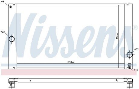 Радиатор охлаждения двигателя nissens 65614