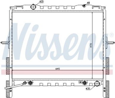 Радиатор охлаждения двигателя nissens 66657