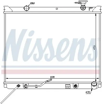 Радіатор охолодження двигуна Nissens 66682 (фото 1)