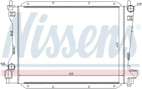 Радіатор охолодження двигуна nissens 66703