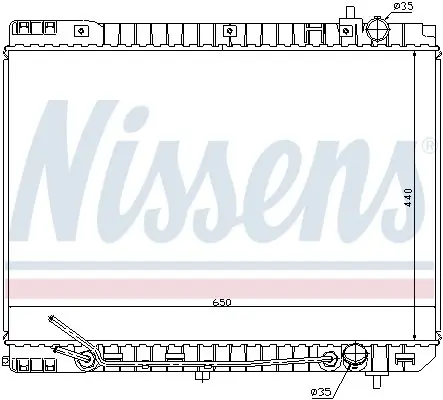 Радиатор охлаждения двигателя nissens 66759