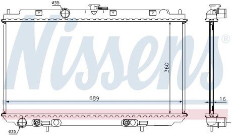 Радиатор охлаждения двигателя nissens 67347A