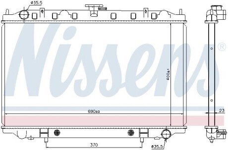 Радіатор охолодження двигуна nissens 67352