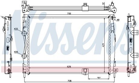 Радиатор охлаждения двигателя nissens 67361