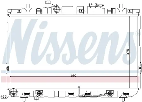 Радіатор охолодження двигуна Nissens 67493
